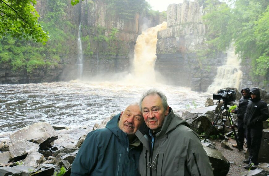 Mortimer and Whitehouse: Gone Fishing filming in upper dale