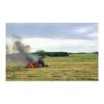 WATCH: Man tackles tractor blaze single-handed