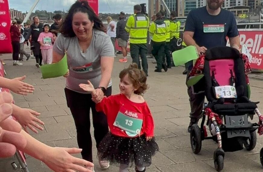Millie England raises over £1,000 at Great North Run event